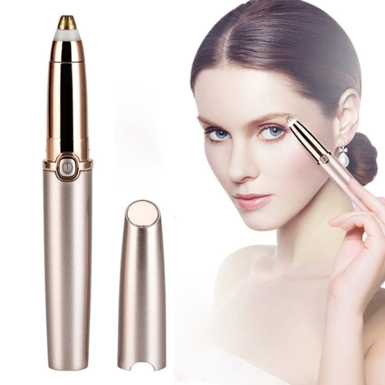 Push Button Electric Eyebrow Trimmer Automatic Hair Removal Device Rose Gold